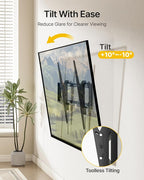 monTEK Heavy Duty Tilting TV Wall Mount for 60–120” Large TVs up to 300 lbs, 4X Safety Tested, 10° Tilt for Glare-Free Viewing, Low Profile Slim Bracket, Max VESA 900x600, Fits 16”/18”/24” Studs