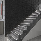 Art3dwallpanels 33 Pack 3D Wall Panel Diamond for Interior Wall Décor, PVC Flower Textured Wall Panels for Living Room Lobby Bedroom Hotel Office, Black, 12''x12'' Cover 32.Sq.Ft.