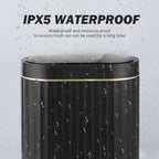 ELPHECO Black Bathroom Trash Can with Lid 2 Gallon Sensor Trash Bin, Automatic Narrow Garbage Can, Waterproof Smart Trash Can, Slim Motion Sensor Waste Bins for Bathroom, Living Room, Office
