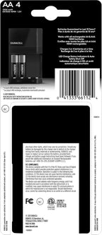 Duracell Ion Speed 1000 Battery Charger for AA and AAA Batteries, Includes 4 Pre-Charged AA Rechargeable Batteries, for Household and Business Devices (Pack of 2)