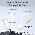 150W Wireless Security System for House, WiFi Door/Window Sensors Alarm System kit, Motion Detectors with Instant App Alerts NO Monthly Fees