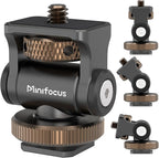 MINIFOCUS Camera Monitor Mount with Cold Shoe, 1/4" Screw for 5" & 7" Field Monitors, 160° Tilt Adjustable Holder for Field Monitor, LED, Flash and Video Shooting Photography Accessories