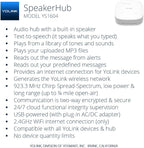 YoLink SpeakerHub & Three Water Leak Sensors Starter Kit – Plays Tones/Sounds, Spoken Messages, LoRa-Powered ¼ Mile Range, App Alert, Emails, SMS/Text, IFTTT