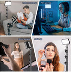 UBeesize LED Video Studio Light Kit - 16 Color Filters, Adjustable Tripod Stand with Ball Head, Photography Lighting for Video Recording