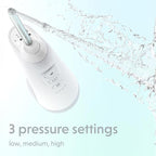 Ordo Water Flossers for Teeth, Cordless IPX7 Waterproof Oral Irrigator, 3 Pressure Settings, Portable, Rechargeable Electric Sonic Flosser, Dental Professional Recommended, White