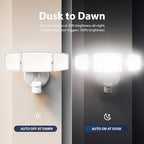 Onforu 2 Pack 100W 11000LM LED Motion Sensor Outdoor Lights, Dusk to Dawn Flood Lights Outdoor Motion Sensor, Hardwired Security Lights Floodlights Outside 6500K Daylight IP65 Waterproof (White)