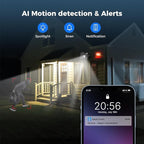 Hiseeu Security Cameras Wireless Outdoor, 4pcs Solar Powered 3K 4MP Surveillance WiFi Cameras for Home Security Outside, PIR/AI Motion Detection, Waterproof, Color Night Vision, 2-Way Audio, Black