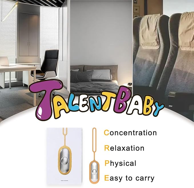 Handheld Relaxation Device,Compact Device,Massage Improved Mood and Focus Attention,Supports Calm,USB Rechargeable,Small and Easy to Carry