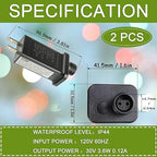 SIGANDG 30V 3.6W LED Transformer Replacement Class 2 Power LED Controller with 8 Modes Supply for Christmas String Light Inflatable Decorations IP44 Waterproof Low Voltage Transformer (2 Pcs)
