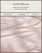 Cozy Earth Luxury Bed Sheet Set - 100% Viscose from Bamboo Fabric, Ultra-Soft & Breathable, Fits Regular & Deep Pocket Mattresses up to 20" - 5 Pieces Split King Sheet Set - Peony
