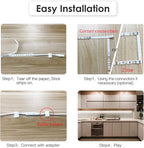 WOBANE Under Counter Light, Dimmable LED Under Cabinet Lighting, 6 PCS LED Strip Light Bars with Remote Control for Kitchen,Shelf,Pantry,Showcase,Desk,Cupboard 6000K White, Timing, 16W 1500LM,9.8 ft