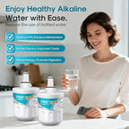 ICEPURE Alkaline DA29-00003G Refrigerator Water Filter Replacement for Samsung DA29-00003A, DA29-00003B, Aqua-Pure Plus, HAFCU1, FMS-1 WSS-1 WF289 RFG237AARS RS22HDHPNSR RSG257AARS, Enhances PH, 3Pack