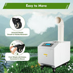 Humidifier Large Room,10L 6.6Lbs/H Industrial Ultrasonic Mist Maker with Wheels&10 Atomizing Discs,Agricultural Commercial Humidifier for Greenhouse,Grow Room&Plants