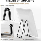 TR-LIFE 4 Pack 8 Inch Large Plate Stands for Display - Holder Stand + Metal Frame for Picture, Book, Decorative Platter, Photo Easel