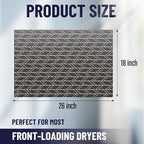 Teenyyou 1 Pcs 26 x 18 Dryer Top Protector Mat, Washer and Dryer Topper, Non Slip Waterproof Machine Cover Dust Proof Quick Drying Topper Pad for Laundry and Kitchen (Classical)