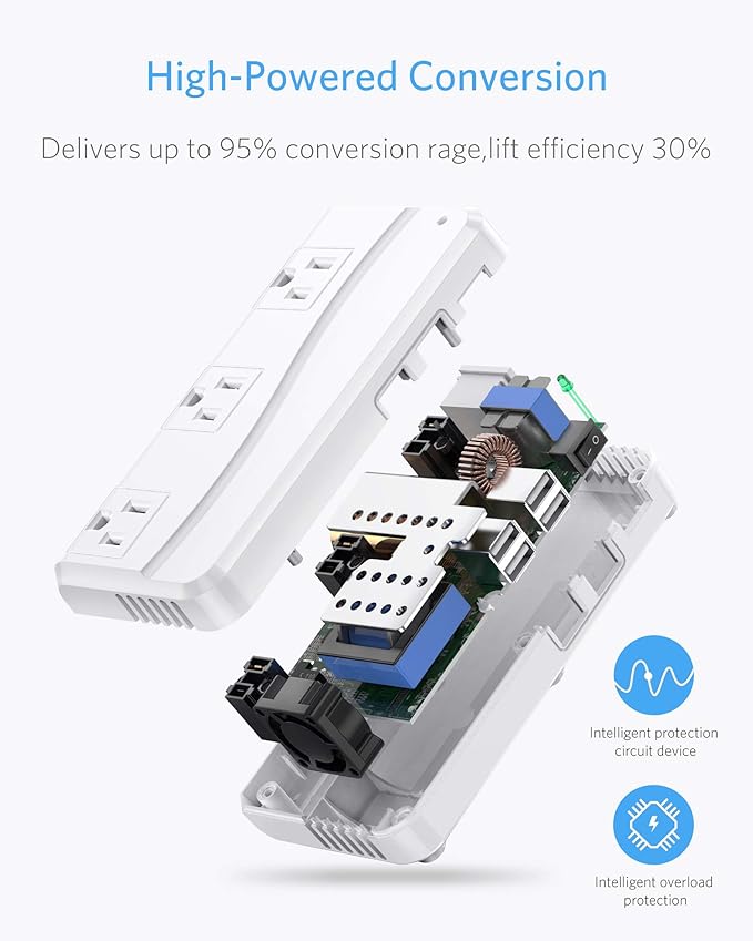 BESTEK 220v to 110v Voltage Converter, US to Europe Converter for Hair Straightener/Curling Iron, 250W Power Converter for European Travel, (EU/UK/AU/JP/India/South Africa Universal Plug Adapter)