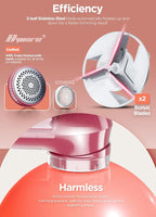 Fabric Shaver, Lint Remover, Bymore Lint Shaver Defuzzer Sweater Shaver for Clothes and Furniture AC Adapter or Battery Operated Pill Fuzz Remover (Bright Red)