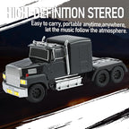 WSTER American Truck Bluetooth Speaker with HD Sound, TWS Pairing, LED Party Light, Operation Panel, Built-in Mic, Portable Car Model Speaker for Parties, Beach, Outdoor Activities (Black)