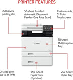 Canon imageCLASS MF753Cdw - Wireless Duplex Color Laser Printer, All-In-One with Scanner, Copier, Fax, Auto Document Feeder, Mobile Ready, 3 Year Limited Warranty, 35 PPM, White