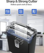 Locksworth 8-Sheet Micro-Cut Paper Shredder, P4 High Security, 4 Gallon Bin, 2-Minute Continuous Run, Home & Small Office Use