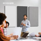 Olanglab Sound Absorbing Acoustic Wall Panels 2 Pack, 2'' 24''x48'' Fiberglass Sound Dampening Panels, Large Fabric Wrapped Sound Proof Panels for Walls (Dark Grey)