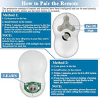 Universal Ceiling Fan Remote Control Kit, Replacement for Hampton Bay, Hunter, Harbor Breeze, 3 Speed with Light Dimmer, 434MHz, with Wall Mount