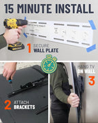 ECHGOGEAR XL Tilting TV Wall Mount for 42” to 95” TVs up to 130lbs – Reduce Glare w/ 10 deg Tilt - Universal TV Mount w/Easy DIY Install, Foldable Bracket, Drilling Template & Included Hardware