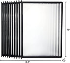 Tarifold DJOIS Wall Mount Reference and Display System – 10 Double-Sided Letter Pockets – 20 Sheet Capacity – Durable ABS & Metal – Easy-Load – Black (EZW771)