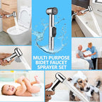 Handheld Bidet Sprayer for Toilet with Adjustable Water Pressure – Feminine Hygiene Shower, Baby Cloth Diaper Washer, Pet Bathing, Easy Installation with Bidet Hose