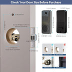 Fingerprint Door Lock, Biquole Keyless Entry Door Lock, Smart Lock with App Control, Electronic Keypad Deadbolt, Auto & One Touch Lock | Digital Smart Door Locks | Easy Installation | IP54 Waterproof