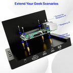 5-Inch Mini Monitor with USB HUB & Raspberry Pi Mount Holes, Type-C One-Cable Connection&Speakers, All-in-One Storage Dock, IPS Portable Screen for PC monitoring, Gaming/Streaming/AIDA64 DIY Partner