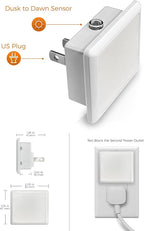 L LOHAS LED Night Lights Plug into Wall,[6-Pack] Plug in Night Light,Dusk to Dawn Sensor, 1800K Amber Light,0.3W Bright Nightlight Auto-On/Off for Adults Bedroom Bathroom Hallway Halloween