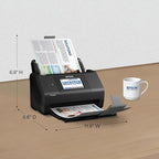 Epson Workforce ES-580W Wireless Color Duplex Desktop Document Scanner for PC and Mac with 100-sheet Auto Feeder (ADF), Intuitive 4.3' Touchscreen
