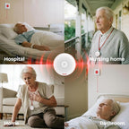 Hapippofa Caregiver Call Button Wireless Call Button for Elderly at Home,WiFi Panic Button,Life Alert Systems for Seniors No Monthly Fee (whiter1)