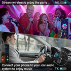 Bluetooth 5.4 Transmitter Receiver for 2 AirPods or BT Devices, Wireless Adapter for Flight, TV, PC and Gym, Switch, Bluetooth Wireless Transmitter with Dual Link AptX Adaptive/Low Latency/HD Audio