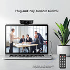 4K Webcam for PC, Ultra HD 4K 12MP Webcam with Dual Noise-Reducing Mics, PDAF Autofocus, Streaming Camera for PC, Mac, Laptop, 81° FOV, Ideal for High-end Business Meeting with Skype, Teams, Zoom