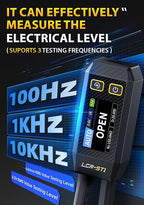 FNRSI Upgraded Version LCR-ST1 Mini Smart LCR Meter, SMD Tester, ESR Meter - 100Hz, 1kHz, and 10kHz Resistance Capacitance Inductance Continuity Diodes Measurement Tool