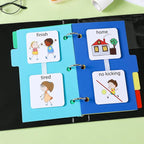 Ctosree 246 Pcs Communication Book Small Tools for Visual Schedule Picture Cards Include 3 Ring Binder Dividers 100 Adhesive Labels 5 Card Dividers for Kids ADHD(Mixed Color)