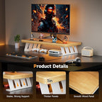 NestNeat Monitor Stand - 24 Inch Wood Monitor Stand Riser, 220 Pounds Load Capacity Desk Monitor Riser for Laptop/PC/Printer, Desktop Stands Organizer for Home Office
