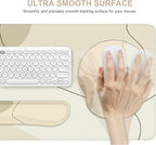 iCasso Large Gaming Mouse Pad Wrist Support Set, Desk Mat, 4in1 XXL Mousepad + Keyboard Wrist Rest+Mouse Wrist Rest+Coaster Set with Ergonomic Design for Home Office Table Computer-Brown Art