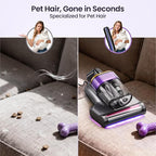 IRONSPIRE Bed Vacuum Cleaner, Mattress Vacuum with 2 Roller Brushes 253.7nm UV-C Light & Ultrasonic,145°F Heat, HEPA Filter, 18kPa Suction 650W Powerful Handheld Vacuums for Dust & Pet Hair(Corded)