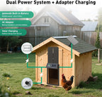 Automatic Chicken Coop Door with LCD Display, Solar Chicken Coop Door with Multiple Modes & USB-C Charging, Automatic Chicken Door with Light Sensor & Timer