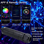 AZIMOM 6W Bluetooth Music Control RGB LED Fiber Optic Lights Star Ceiling Light Kit RF 28 Key Remote APP Sensor Light Source 550pcs 0.75mm 13.1ft Fiber Strands for Indoor Car Home Interior Decoration