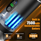 Portable Battery Espresso Coffee Maker for Travel, 20 bar Smart Display Mini Car Espresso Machines, 3-in-1 Self-Heating Electric Espresso Maker, USB-C Ground Coffee & Capsule Pod(Ns&DG) RV, Hiking