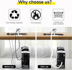 10ft 1/2 inch Cable Management White Cord Cover, Cable Organizer Cord Hider for Wall Mount TV for Computer Electrical Wire Power Cord Audio Video Cable, White