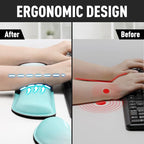 Gimars Upgrade Enlarge Silky Gel Memory Foam Keyboard Wrist Rest, Wrist Rest for Computer Keyboard, Ergonomic Mouse pad Rests for Typing Pain Relief, Wrist Support for Office, Gaming, Blue Gradient