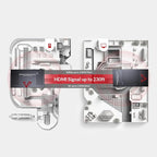 AV Access HDBaseT 4K HDMI Extender Over Cat5e/6/6a/7 4K@60Hz 130ft, 1080P@60Hz 230ft, HDR10+, HDMI 2.0 YUV4:4:4, UltraHD, HDCP 2.2, 18Gbps, Plug & Play, IR Return & PoE, Smart EDID(4KEX70-H2)