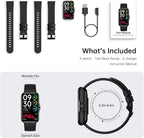 Sunorshop Health Fitness Tracker, Smart Watch with 24/7 Heart Rate and Blood Oxygen Monitor, Sleep Tracker with IP68 Waterproof, Activity Tracker Pedometer Step Counter for Women Men (Deep Black)