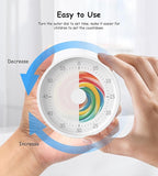 Rosenpatio Visual Classroom Timer for Kids - Desk 60 Minutes Countdown Timers for Teachers and Students, Non-Ticking Homeschool Study Supply Time Cognition Tool for Toddler, Easy Rotating and Reading