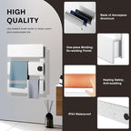 K&KALONZO Electric Towel Warmer, 18.35" W x 22.8" H Wall-Mounted Towel Heater with Built-in Timer, Waterproof Aluminum Towel Warmer for Bathroom, Support Plug-in and Hardwired, White, K3-R-W